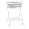 Dog Bath Tub Dog Washing Station, Elevated Foldable Dog Bathtub with Hose, Storage Shelf, for Small Dogs Puppies Gray