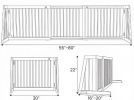 3 Panel Wood Fence for Dogs Folding Adjustable Free Standing Pet Barrier Pet Safety Yard Fence Dog Play Area Divider