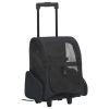 Pet Trolley Black Fabric, metal Small Foldable Pet Trolley