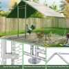 Large Metal Chicken Coop, Walk-in Chicken Run,Galvanized Wire Poultry Chicken Hen Pen Cage