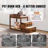 Pet Bunk Bed with Stairs, Dog/Cat Window Perch for High Beds and Couches, Medium Multi-Level 3 Step Dog Seat Platform Sleeper Couch