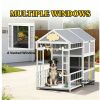 Outdoor dog house, wooden dog house