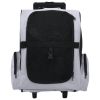 Pet Trolley Grey Fabric Collapsible Pet Trolley Rectangular