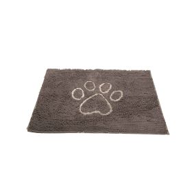 DGS Pet Products Dirty Dog Door Mat Small Mocha Brown 23" x 16" x 2" (Color: Misty Grey, size: medium)