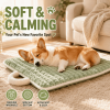 Washable Dog Mat with Carry Handle, Soft Plush Quilted Dog Bed Mat, Portable Crate Pad and Kennel Liner for Floor, Sofa, Car and Travel